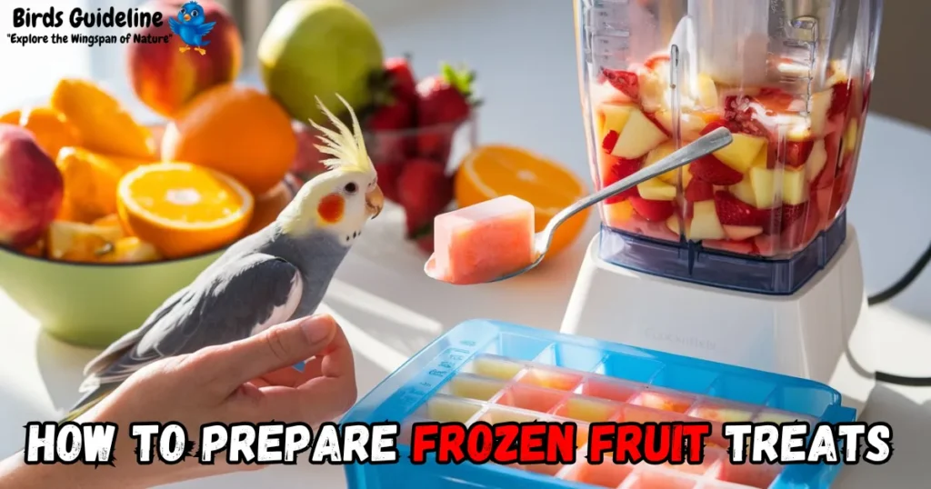 how to prepare Frozen fruit Treats for cockatiel